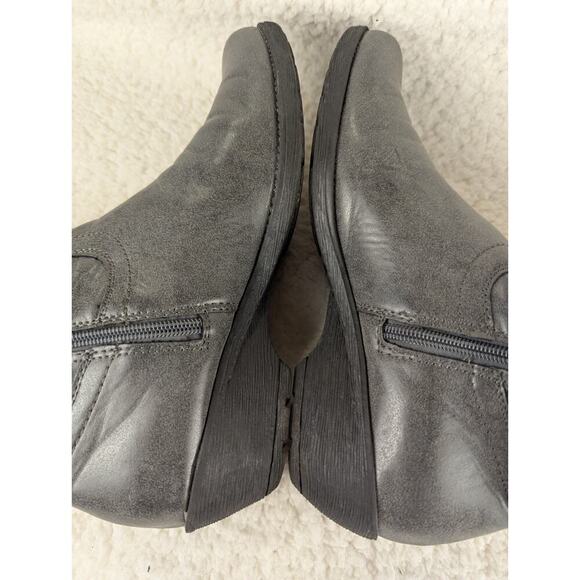 A2 By Aerosoles In An Instant Tall Riding Boots Zip Knee Grey boot 8.5 - Picture 3 of 12